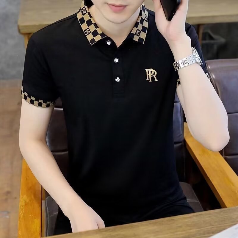 Casual Print Polo Shirts Men's
