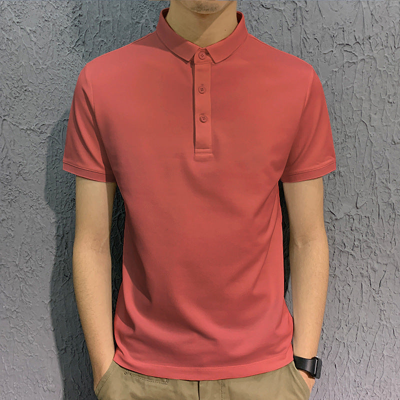 Casual Solid Oversized Polo Shirts Men's