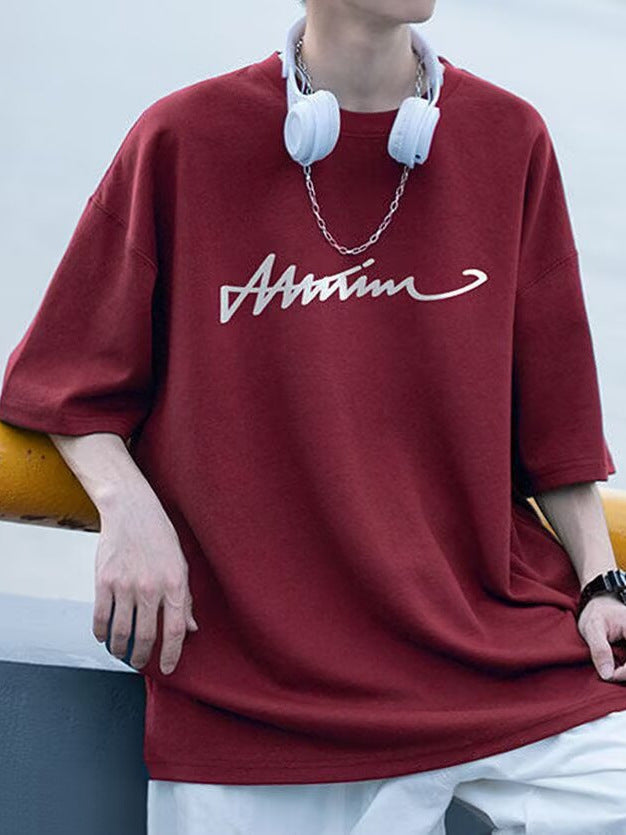 Streetwear Print Oversized T-Shirts Men's