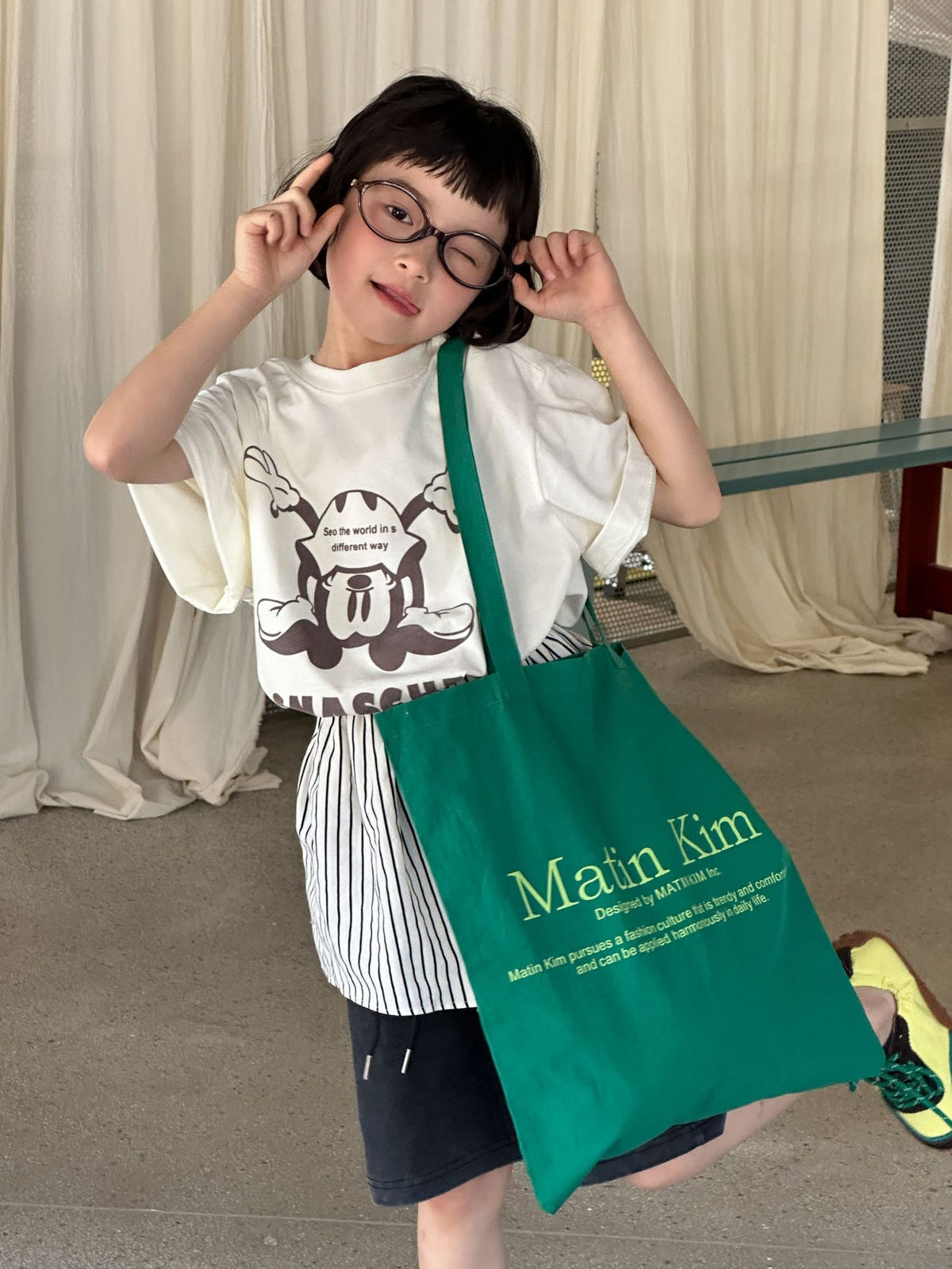 Casual Cotton Print Oversized Kids Unisex