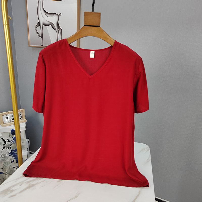 Casual Solid T-Shirts Women's