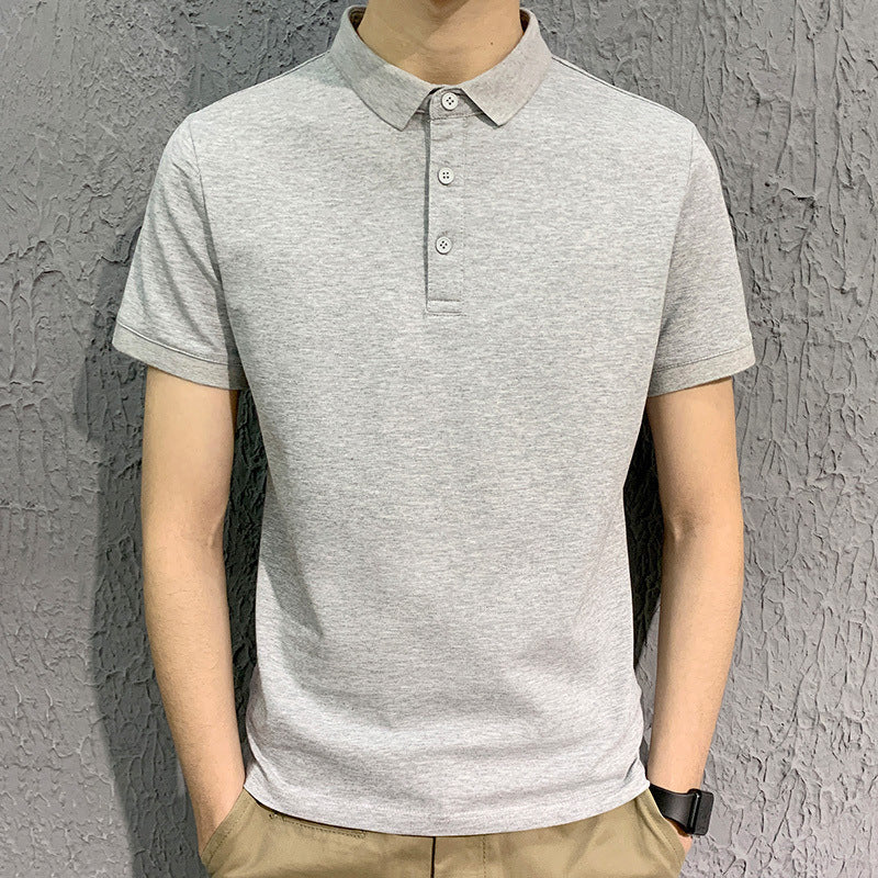 Casual Solid Oversized Polo Shirts Men's