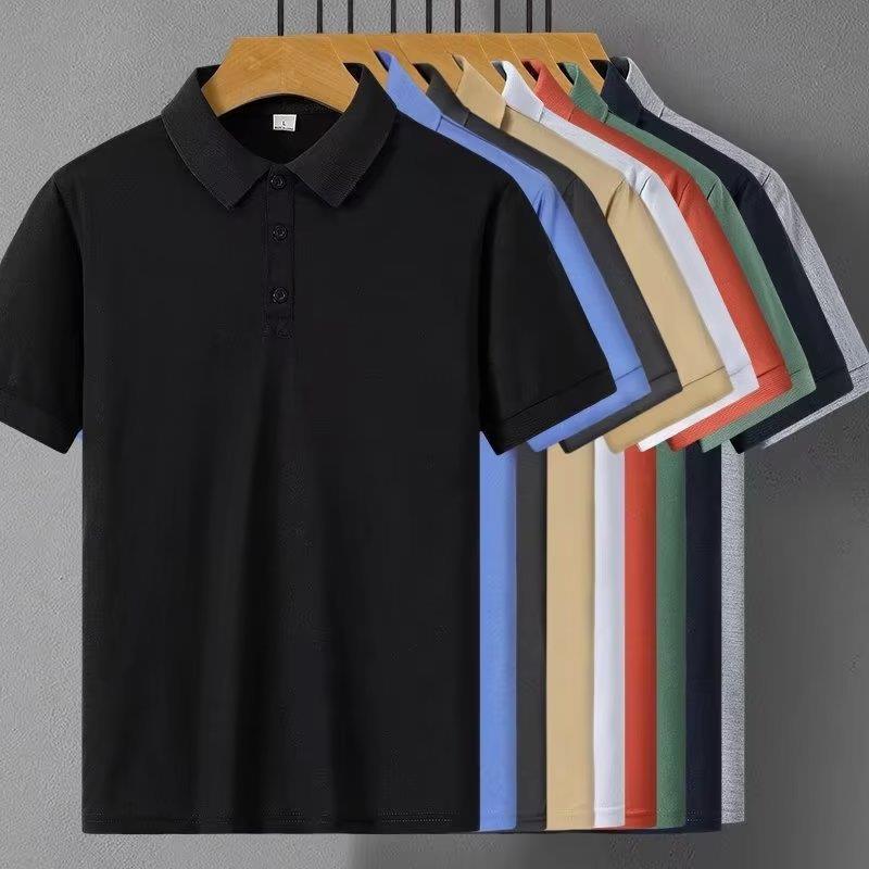 Solid Oversized Polo Shirts Men's
