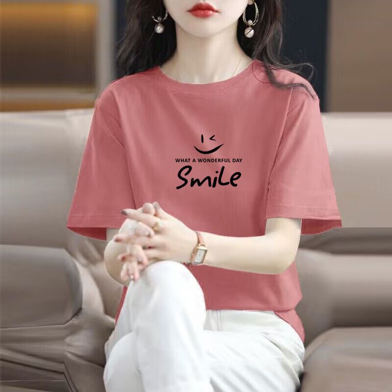 清仓女士印花宽松T恤
