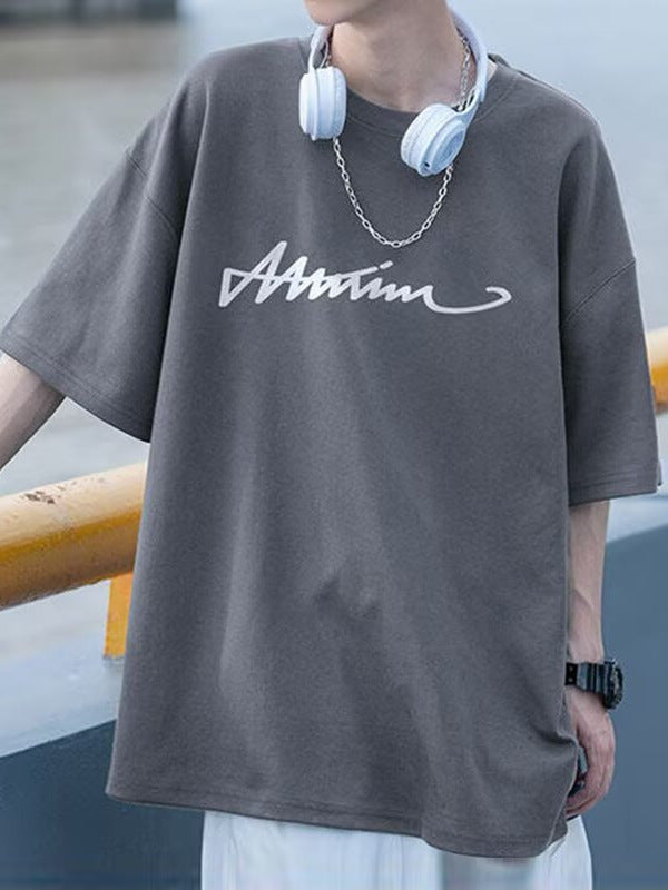Streetwear Print Oversized T-Shirts Men's