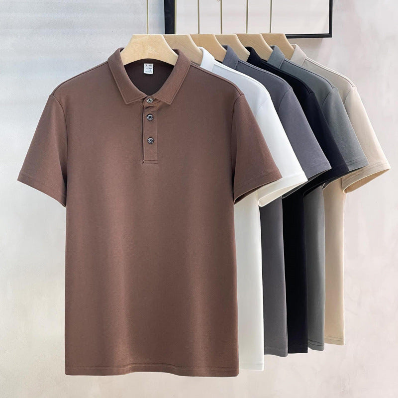 Casual Heavy Solid Polo Shirts Men's