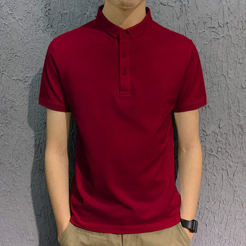 Casual Solid Oversized Polo Shirts Men's
