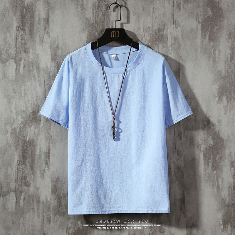 Casual Solid Oversized T-Shirts Men's