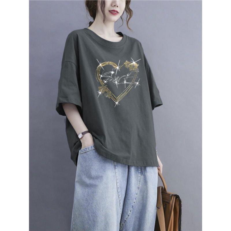 Casual Print T-Shirts Women's