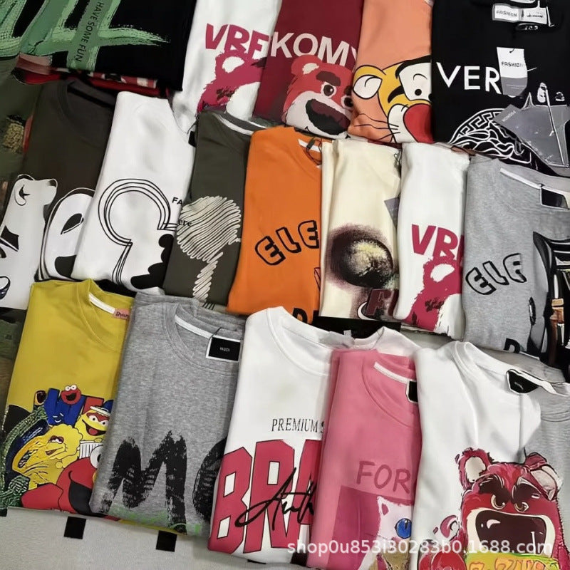 T-shirts en coton coréens pour femmes