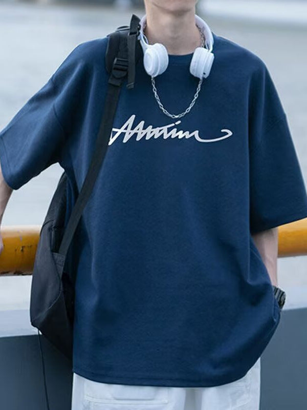 Streetwear Print Oversized T-Shirts Men's