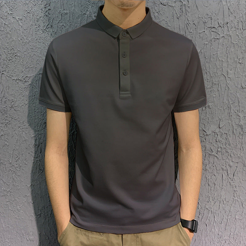 Casual Solid Oversized Polo Shirts Men's