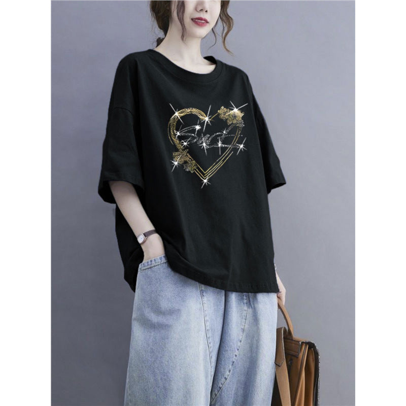 Casual Print T-Shirts Women's