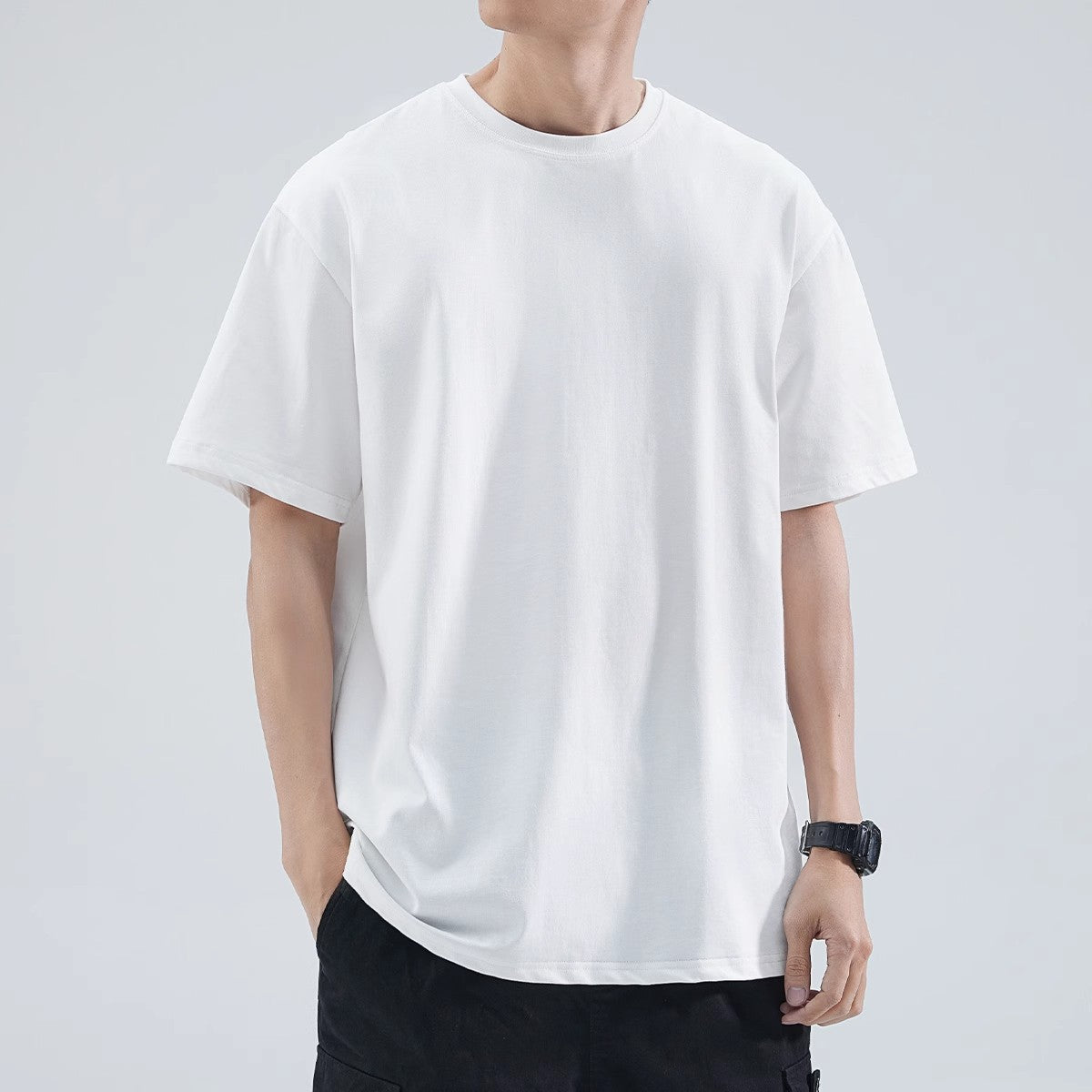 Gündelik Solid Büyük Beden T-Shirt